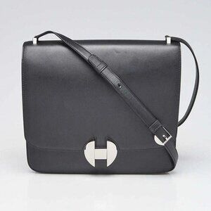 Hermes Black Sombrero II Leather Palladium Plated 2002-26 Bag